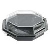 Multidėžutė Octaview 1 skyriaus 417ml 160x160x60mm su dangteliu APET pilka/permatoma, 420 vnt./kartone