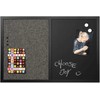 NAGA Opslagstavle med sort hessian og magnetisk kridttavle 60 x 40 cm inkl. 4 kridt 4 pins 2 magneter Hessian Sort 600x15x400mm (1stk)