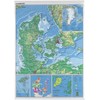 NAGA Plakat Danmarkskort 97x137 cm lamineret