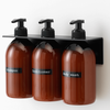 NAGA Soap holder for wall juodas - for 3 bottles