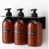 NAGA Soap holder for wall juodas - for 3 bottles