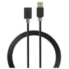 Nedis USB laidas | USB 2.0 | USB-A vyrelis | USB-A lizdas | 480Mbps | Paauksuotas | 2,00m | apvalus | PVC | Antracitas | Pakuotė su peržiūros langeliu