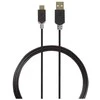 Nedis USB laidas | USB 2.0 | USB-A vyrelis | USB-C™ jungtis | 480Mbps | Paauksuotas | 1,00 m | apvalus | PVC | Antracitas | Pakuotė su peržiūros langeliu