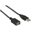 Nedis USB-Kabelis | USB 2.0 | USB-A Stecker | USB-A Buchse - 480 Mbps | Vernickelt | 2.00 m | Rund | PVC | Juodas | Box