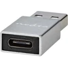 Nedis USB-A Adapteris USB 3.2 Gen 1 | USB-A Stecker | USB-C™ Buchse | 5 Gbps | Vernickelt | Juodas | Box