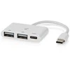Nedis USB šakotuvas 1 x USB-C™ 1 x USB-C™ – 2 x USB 2.0 A, 3 prievadų prievadas (-ai), maitinamas per USB