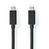 Nedis USB-Kabelis | USB 3.2 Gen 2x2 | USB-C™ Stecker - USB-C™ Stecker | 100 W | 4K@60Hz | 20 Gbps | Vernickelt | 2.00 m | Rund | PVC | Juodas | Box