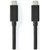 Nedis USB-Kabelis | USB 3.2 Gen 2x2 | USB-C™ Stecker - USB-C™ Stecker | 100 W | 4K@60Hz | 20 Gbps | Vernickelt | 1.00 m | Rund | PVC | Juodas | Box