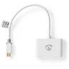 NEDIS USB Multi-Port-Adapteris - USB 3.1 Gen1 | USB-C™ Stecker 2x USB-A | 1000 Mbps | 0.20 m | Rund | Vergoldet