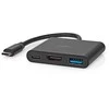 HUB USB Nedis CCGB64770BK01 doko stotelė Przewodowa USB 3.2 Gen 1 (3.1 Gen 1) Type-C Juodas