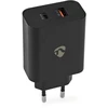 Nedis Netzladegerät 65 W Schnellladefunktion 2.0 2.25 A - Anzahl der Ausgänge: 2, USB-A, USB-C™, Automatische Spannungswahl