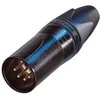 Neutrik NC5MXX-B, XLR, juodas, nikelis/auksas, IP40, 1 mm², 1500 V
