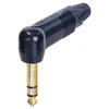 Neutrik NP3RX-B, 1/4" telefono kištukas, juoda, auksinė, -20 - 65 °C, 15.4 mm, 52 mm