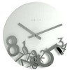 NeXtime laikrodis 8115 Dropped, Ø43 cm, sieninis, sidabrinis
