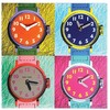 NeXtime laikrodis 8158 Time Zones, 43x43.4 cm, sieninis, įvairiaspalvis
