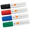 Nobo Nobo Glide whiteboard marker bred skrå spids 10 mm hurtigttørrende blæk, pakke/4 stk. Assorteret