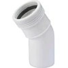 Nordisk Wavin Wavin PP alkūnė 30 laipsnių Ø 50 mm, balta