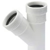 Nordisk Wavin Wavin PP atšakos vamzdis 45 laipsnių Ø 40-40 mm baltas