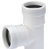 Nordisk Wavin Wavin PP atšakos vamzdis 88,5 laipsnių Ø 32-32 mm, baltas