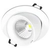 Nordtronic Įleidžiamas šviestuvas „Velia Large Tilt LED“ 10,9 W 3000 K, 230 V, apvalus, baltas