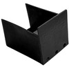 Novotegra juodos spalvos galinis dangtelis C-bėgiui 47, atsparus UV spinduliams ir oro sąlygoms (57 x 63 x 80 mm)