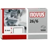 Novus 26/6, segtukų paketas, 6 mm, 1000 segtukų, tvirtinimui, plienas, nerūdijantysis plienas