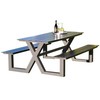 Nsh Nordic Stalo/suolo komplektas HORTUS X-modelis juodos faneros ir antracito rėmas (801-089)