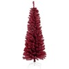 Falk Juletræ sztuczny wąski PVC ''BLING'' kl. C 180 x 68 cm. u/lys, ciemnoczerwony, NORDIC WINTER (780-187)