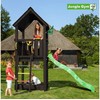 Nsh Nordic Jungle Gym Club žaidimų bokštas, pilnai įrengtas be čiuožyklos, gruntuotas juodai (806-284B)