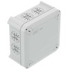 OBO Bettermann OBO kabelių skirstomoji dėžutė T60 su įvadais, vidiniai matmenys 100x100x48, IP30, šviesiai pilka