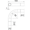 OBO Bettermann Plieninio vamzdžio alkūnė, be sriegio, karštai cinkuota 16 mm (5/8")