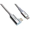 Ochno USB-C-C laidas Gen2, kampinis, 0,7 m