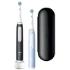 Oral-B | Elektrinis dantų šepetėlis Duo Pack | iO3 Series | Įkraunamas | Suaugusiems | Šepetėlių skaičius galvutės įeina 2 | Number of teeth brushing modes 3 | Matt Juodas/Ice Mėlyna