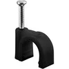 Flop uchwyt kabla apvalus JUODA Goobay 100x 9mm