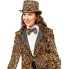Orlob Karneval Cilinderis su auksiniais blizgučiais, prabangus