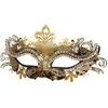 Orlob Karneval Juoda ir auksinė puskaukė su akmenimis