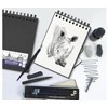 Oxford Sketchbook SKETCHBOOK dviguba spiralė A4 50k 100g juoda 400152648 OXFORD