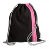PAGNA Turnbeutel Go juodas/dunkelrosa Zipper 46x36cm