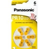 Panasonic 10x1 Panasonic PR 10 Klausos aparatų baterijos, cinko-oro, 6 vnt.