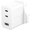Panzer Glass „PanzerGlass empower by ® Turbo“ 70 W kelių jungčių įkroviklis, įskaitant 2 x USB-C + USB-A | JK kištukas | Sidabrinė balta, Universalus, Universalus - Universalus, Sausas naudojimas, Balta, 1 vnt.