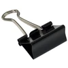 Stickn Papirklemme stål bnt sort 30mm foldback 12stk/pak - (12 stk.)