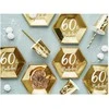 Party Deco Auksinės popierinės lėkštės, 60 metų
