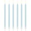 Party Deco Žvakutės gimtadienio 12 vnt 14cm melsvos