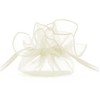 PartyDeco Organzos maišelis, 25cm 10 vnt, Spalva: Kreminė