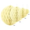 Party Deco Korėtas apvalus papuošimas 10cm 1 vnt kreminis