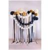 PartyDeco Krepa 5cm/10m A6 mix juoda-auksinė 42629
