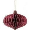 Party Deco Kalėdinė puošmena PartyDeco Popierinis baubas Ovalus, bordo, 16x15cm vieno dydžio
