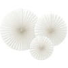 Party Deco PartyDeco Rozety dekoracyjne balta 48811