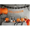 Party Deco Dryžuotas moliūgo folijos balionas, 39 cm