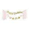PartyDeco Girlianda Happy Birthday Vienaragiai, 230x17.5 cm